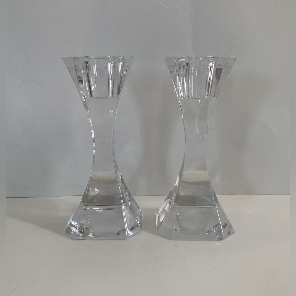 Villeroy and Boch Crystal Candlesticks 5”